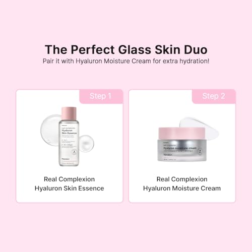 Hanskin Hyaluron Skin Essence, Hydrating Facial Astringent Toner for Dry, Dull, Sensitive Skin - Hyaluronic Acid Collagen Moisturizing Purifying Paraben-Free Korean Skincare [5.07 fl. oz.]