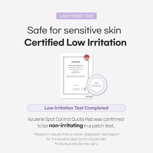 SLLIGHT Azulene Spot Control Quota Facial Pad (14 Pads, 1 Box) | Calming & Soothing Facial Pads for Sensitive Skin | Reduces Redness & Blemishes | Korean Skincare