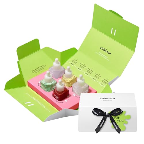 Vividraw Discovery Kit – Korean Skin Care Set for Women with 5 Serums for Daily Skincare, Travel-Size, Teen Girl Trendy Stuff with Targeted Solutions for Hydration, Firming, Calming, Gift Set