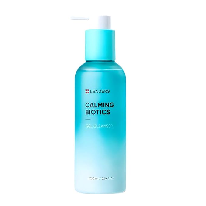 LEADERS Cosmetics Calming Biotics Gel Cleanser - 200ml, 6.76 fl oz Gentle, Hydrating Face Wash for Sensitive Skin, Sulfate-Free, Balances Skin Microbiome
