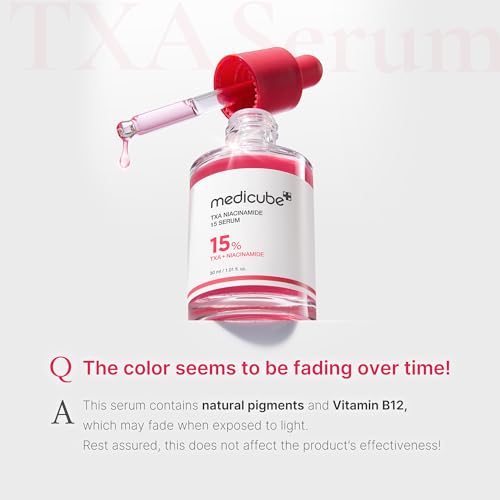 medicube TXA+Niacinamide 15% Glow Facial Serum for After Spot Care | All-in-One Daily Korean Skincare | Uneven Skin Tone, Texture, and Hydration Care | High-Potency Tranexamic Acid 5% | 1.01 fl.oz