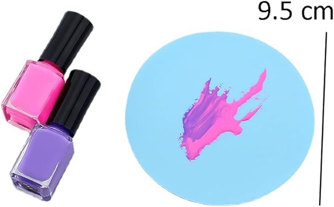 8 Sheets Silicone Round Shape Nail Art Painting