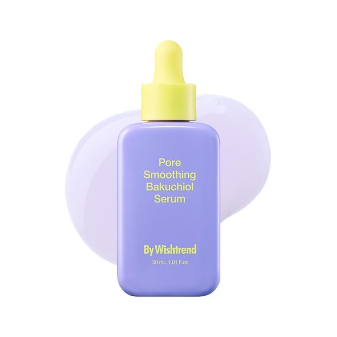 By Wishtrend Pore Smoothing Bakuchiol Serum 1.01 Fl Oz, Pore Minimizer Enhanced with Bakuchiol & Niacinamide, Peptide, Increase production of Collagen Fiber, for saggy & enlarged pores