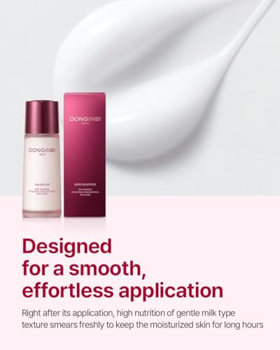 Donginbi Red Ginseng Activating Concentrated Emulsion - Vegan Firming & Skin Barrier Repair Moisturizer for Face, Korean Ginseng Skin Care Gifts for Women, 2.36 floz