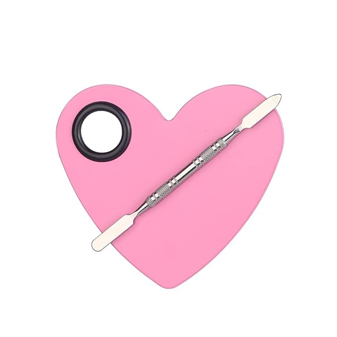 1 Set Heart Stainless Steel Cosmetic Makeup Palette