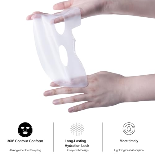 30ml Deep Collagen Anti-Wrinkle Lifting Mask (32g x 10 ae) – Facial sheet masks with low molecular weight collagen, Hydrate, Lift & Smooth Wrinkles for Travel & Daily Use, Korean Skin Care