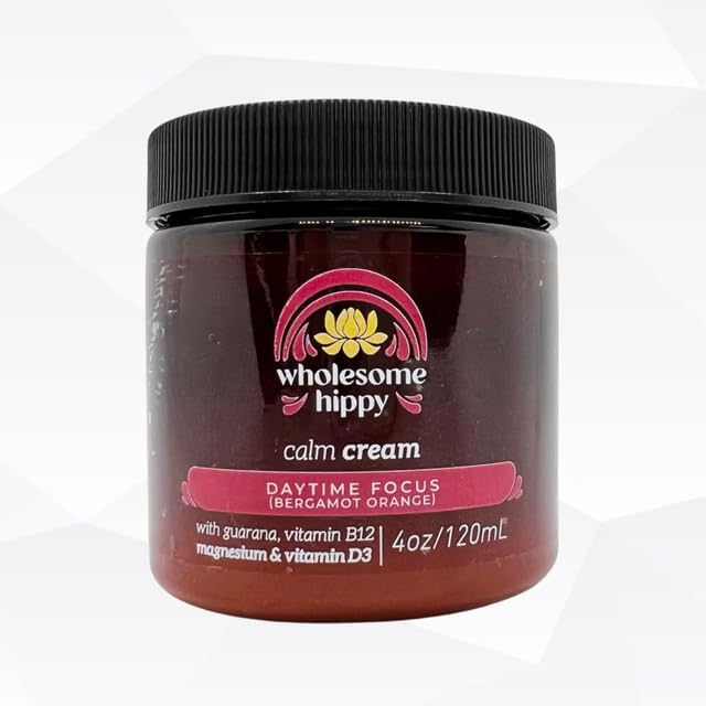 Daytime Focus Calm Cream – Energizing Body Butter with Magnesium, Vitamin B12, Guarana & Bergamot Orange – Moisturizing Wellness Cream for Daily Clarity – 4oz