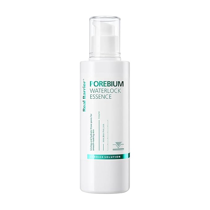 Real Barrier | Porebium Waterlock Essence | Dead Skin Cell Peeling | Face Moisturizer for Sensitive Skin | Pore Cleanser Essence | Hydrating Face Toner | Korean Facial Skincare | 3.71 fl oz (110ml)