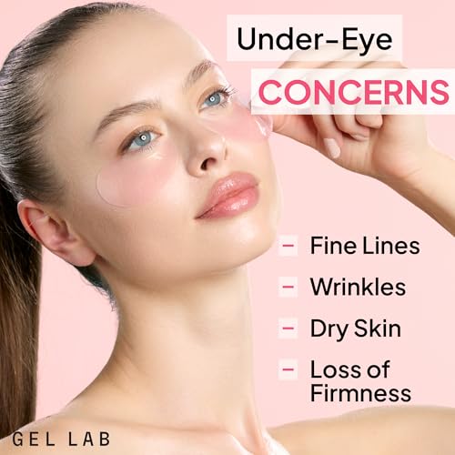 Gel Lab RENEW Retinol & Collagen Under Eye Patches - Korean Skincare Hydrating Eye Mask for Fine Lines, Wrinkles, Firming, Brightening - 60 Patches