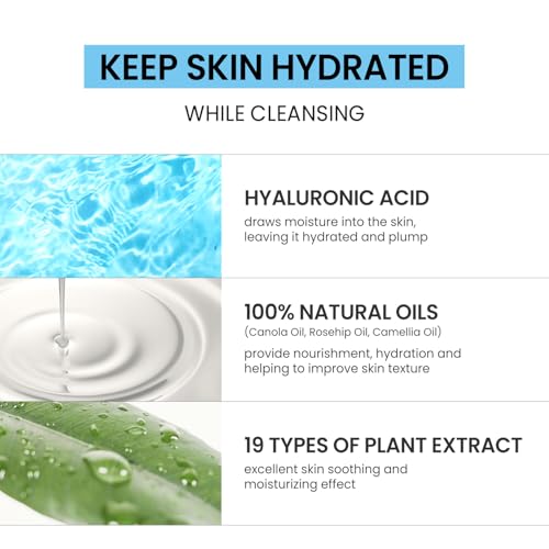 coxir ULTRA HYALURONIC ACID CLEANSING OIL 5.07 fl.oz + 0.67 fl.oz l Oil Cleanser, Hyaluronic Acid, Collagen, Hydrating, Smoothing, Calming, Moisturizing, Korean Skin Care