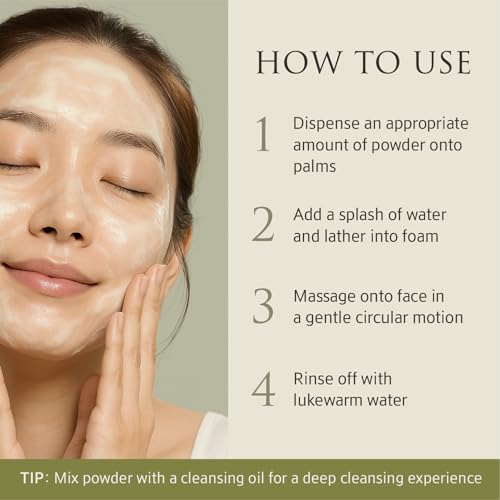 YUNJAC Whole Plant Daily Foam & Exfoliant (2.82 oz) – Matcha Facial Cleanser, Gentle Enzyme Foam, Suitable for Sensitive Skin, Korean Skincare, Rich Lather, Makeup Remover