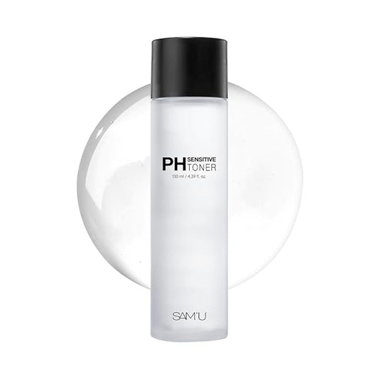 SAM'U pH Sensitive Toner – Hydrating Toner with Triple Hyaluronic Acid & Centella Asiatica – Korean Skin Care, Soothing & Refreshing For Sensitive Skin – 4.39 Fl. Oz