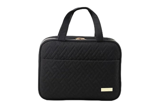 HOTOR Travel Toiletry Bag w/Hanging Hook - Spacious Toiletry Bag Essentials for Women & Men, Makeup Bag/Big Comparment, Waterproof for Travel Accessories, Medium, Black