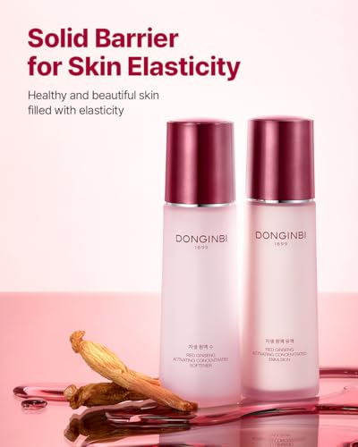 Donginbi Red Ginseng Activating Concentrated Emulsion - Vegan Firming & Skin Barrier Repair Moisturizer for Face, Korean Ginseng Skin Care Gifts for Women, 2.36 floz