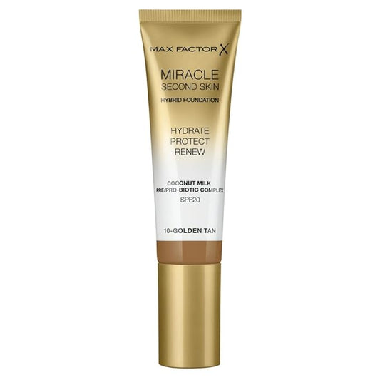 Max Factor Miracle Second Skin Hydrating Foundation, Golden 30 ml