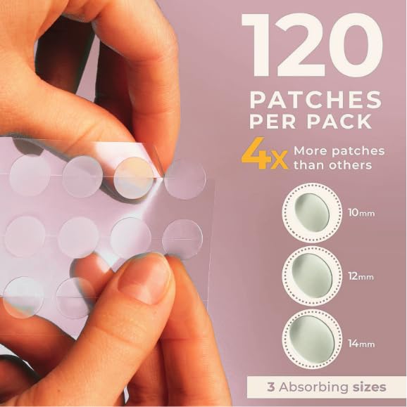 SKINSENPAI™ Pimple Patches – 120 Count Ultra-Thin & Transparent Hydrocolloid Stickers – Gentle Patches for Face and Skin Care – Spot Stickers for Day and Night Use