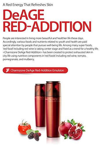 CHARMZONE DeAge Red Addition Emulsion, Korean Serum For Long Lasting Hydration, Smoothing Lines and Ultimate Nourishment (130ml/4.4 fl.oz)