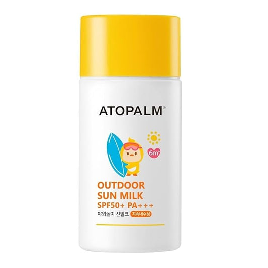 ATOPALM Outdoor Sun Milk SPF50+ PA+++ 55g, Waterproof Baby Kids adult, MLE Korean Mineral Sunscreen
