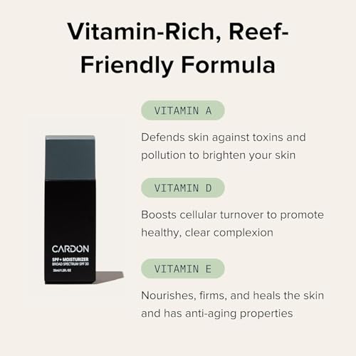 Cardon Men's SPF 30 Korean Sunscreen for Face, Facial Moisturizer With Sunblock, Anti-Aging Face Sunscreen, SPF Facial Moisturizer, Men's Skin Care Lotion with Cactus Extract (1 Bottle - 35ml)