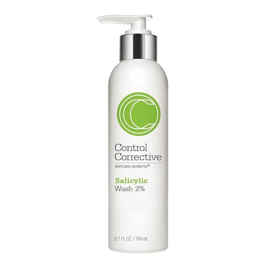 CONTROL CORRECTIVE Salicylic Wash 2%, 6.7 Fl Oz - Excellent For Oily Or Acne-Prone Skin, Creamy/Gel Cleanser Helps Reduce And Control Breakouts Without Overstripping
