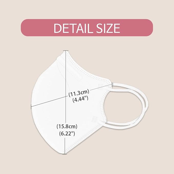 [20 Pcs] Korea Face Mask for Adults – Bird Beak type 2D Protective Health Face Mask for Dust and Smoke – 4-Layer Protective Filter – Ideal Fit for Comfortable Wear - Violet