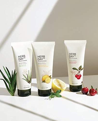 The Face Shop Herb Day 365 Master Blending Cleansing Foam Aloe & Green Tea Face Cleanser - Moisturizing, Hydrating, Soothing Face Wash - Korean Skin Care Facial Cleanser - Suitable for All Skin Types