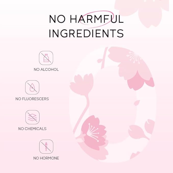 Cherry Blossoms Skin Care Sets, 5 PCS Routine Facial Skin Care for Women Teens Girls, Beauty Gifts Sets, Glow Up, Moisturizing, Even Skin Tone, for All Skin Type