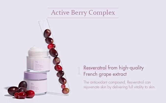 leegeehaam Dr.Ceuracle Vegan Active Berry Lifting Cream (75g / 2.64 oz.) - Antioxidant Moisturizer with Resveratrol Capsules and Vitamin A, Good for Hydration and Rejuvenation