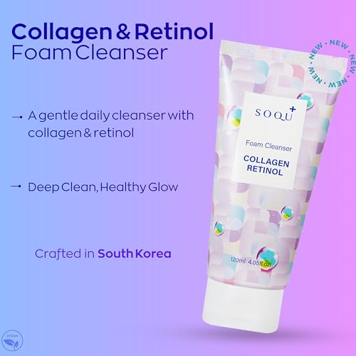 Firming Collagen Face Wash with Retinol – Korean Skincare Cleanser for Radiant, Youthful Skin – Made in Korea – 120ml