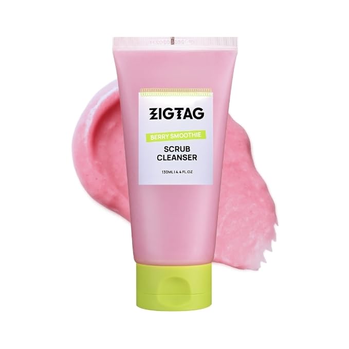 4-in-1 Konjac Jelly Face Cleanser – Gentle Daily Exfoliating, Deep Cleansing, Pore Care & Makeup Removal | Berry Smoothie Texture with Raspberry & Vitamin B+C+E Complex | Dermatologist-Tested