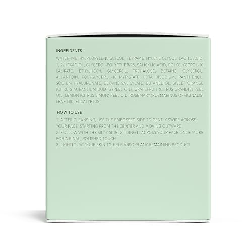 QUIA Dual-Action Toner Pads – Exfoliate and Hydrate Pores in One Step – Soothing PHA Formula for Sensitive Skin – Reduces Blackheads and Blemishes- 70 Textured Pads – Korean Skincare