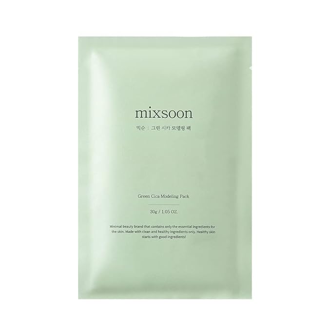 mixsoon Green Cica Modeling Pack (5ea) Renew Version | Moisturizing Melting Pack Increases Cooling Sensation and Hydration Level