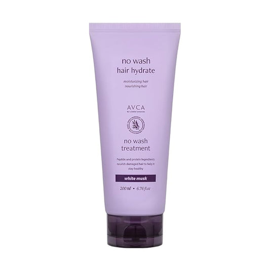 AVCA No-Wash Hair Treatment with White Musk for Smooth, Shiny, and Frizz-Free Hair 200ml, 6.76fl. oz.
