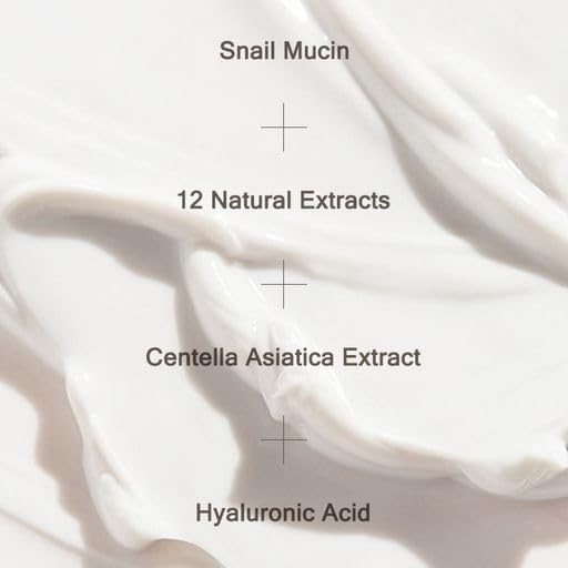 MIZON All-in-One Snail Repair Cream Korean Face Moisturizer with Snail Mucin 12 Natural Extracts Hydrating Nourishing Cream for Fine Lines Wrinkles & Blemish Care (2.53 Fl Oz Pack of 2)