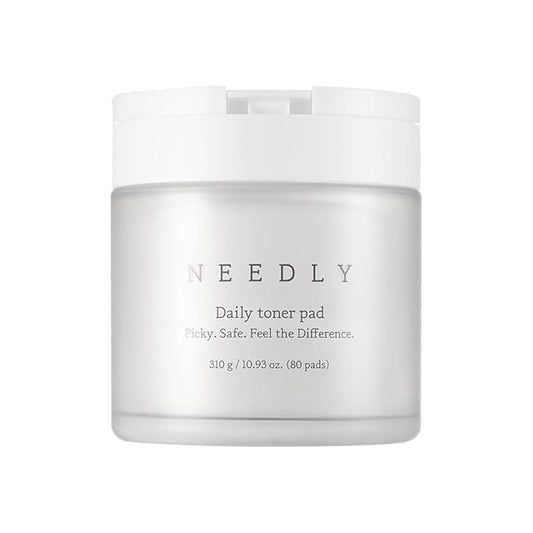 Needly Daily Toner Pad, Exfoliating Facial Pads with BHA & PHA, Deep Hydration, Pore Minimizer for Face, Centella, Tea Tree, High Volume Essence, Extra Large Cotton Pad, Korean Skin Care (80 Pads)
