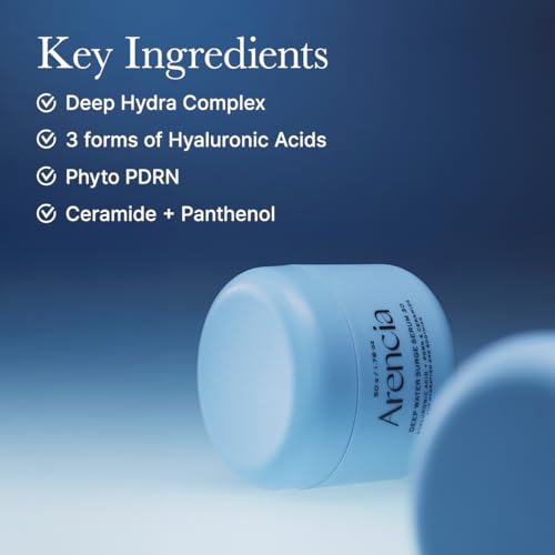 ARENCIA PDRN Intensive Hydration Overnight Serum - Cica PDRN + Hyaluronic Acid + Ceramide, Smooths fine line for plump glass skin, Korean Skincare 50g 1.76 oz