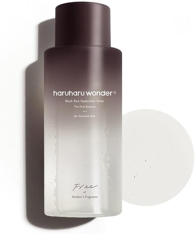 haruharu Wonder Black Rice Hyaluronic Toner for Sensitive Skin 10.1 fl.oz, Alcohol Free, Fragrance Free, Deep Hydration, Glass Skin, Korean Skincare, Vegan, Cruelty-Free