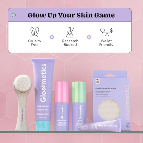 Glossmetics Balance & Purify Bundle - Teen Skin Care Kit for Sensitive Skin. Daily Boys & Girls Skincare Regimen, Starter Gift Set with Centella Asiatica For Hydrating Skin, Airplane-Friendly Sizes