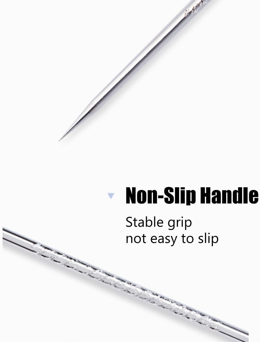 Truloven 6PCS Blackhead Remover, Blackhead Extractor, Pimple Extractor, Pimple Popper Tool Kit, Stainless Steel Blackhead, Facial Cleaning Tool