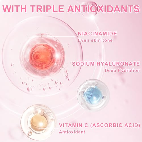 5Pcs Skin Care Set Sakura Women Beauty Gift Sets Korean Skin Care Kit with Cleanser, Face Serum, Face Cream,Toner,Eye Cream, Mud Mask - Skin Care Routine Kit for Women (Sakura)