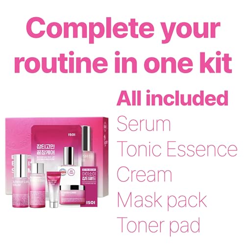 ISOI Blemish Care Up Serum Gift Set, Korean Skin Care Set for Hydration & Radiance – Full Size or 5-Step Travel Kit Options (5-Step Special Kit (1.77 fl. oz))