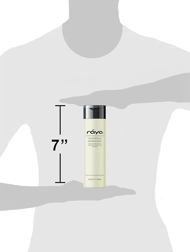 RAYA Calendula Astringent with AHA 6 oz (G-206) | Glycolic Facial Toner for Combo and Partially Oily Skin Prone to Break-Outs | Helps Normalize pH and Fight Bacteria | Made with Alpha Hydroxy Acids