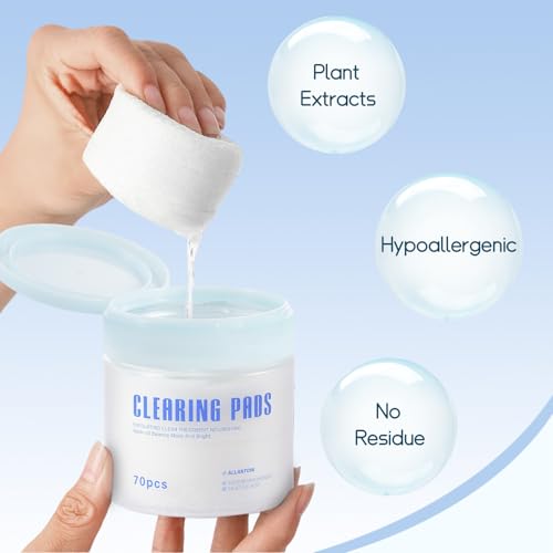 Shodu Salicylic Acid Toner Pads Face Care, Gentle Pore Shrinking Face Exfoliator Toner Pads, Soothing Skin Care Dual Texture Salicylic Acid Pad, Oil Control Deep Cleansing Facial Cotton (Pack Of 70)