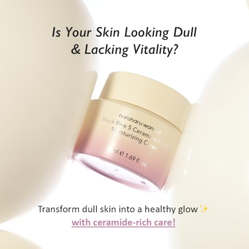 HARUHARU wonder Black Rice 5 Ceramide Barrier Moisturizing Cream, Daily Skin Barrier Care, Long-Lasting Hydration, Soothing & Nourishing, Ceramide Capsules, Korean Skincare, 1.69 fl.oz