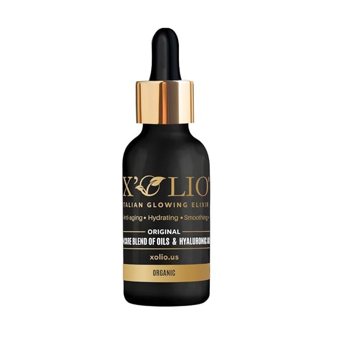 X’Olio Original – The Italian Glowing Elixir | Anti-Aging Face Oil with Hyaluronic Acid, Aloe Vera & Vitamin E | Deep Hydration, Barrier Repair & Glow for Dry or Mature Skin | 30ml