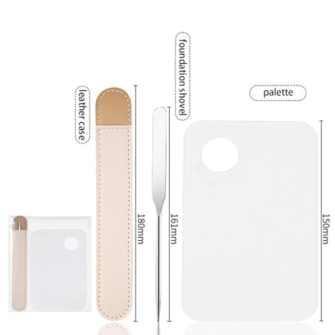 Foundation Spatula, 3-Pack Acrylic Nail Art Palette Oblique