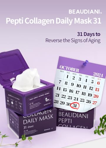 BEAUDIANI Korean Collagen Daily Anti Aging Face Mask Pack 31pcs