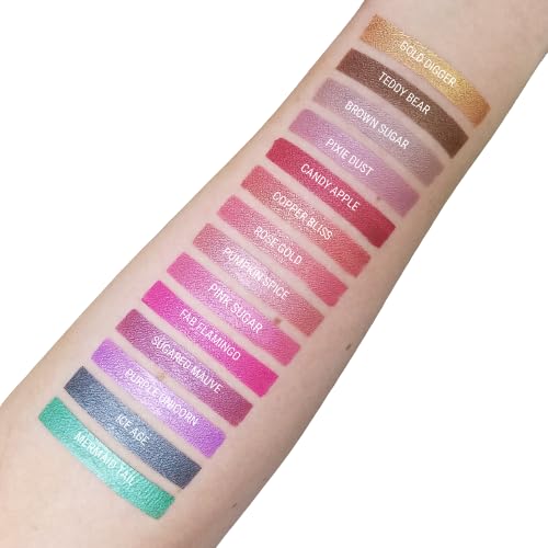 Aromi Metallic Liquid Lipstick | Smear and Smudge Proof, Long-lasting, Waterproof, Dusty Rose Lip Color with Shimmery Finish, Gluten and Paraben Free (Pixie Dust)
