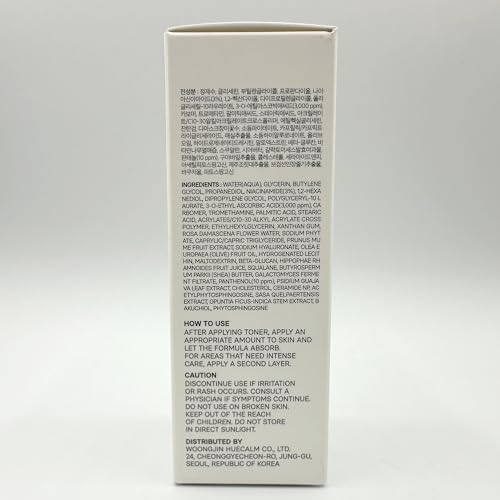 HUECALM Niacin Vita Snow Serum, Korean Skincare for Brightening, Hydration, Oil Control, 3% Niacinamide, Vitamin C Serum & Ceramide, Dark Spot Corrector, Hyperpigmentation Treatment, Gentle Daily Use