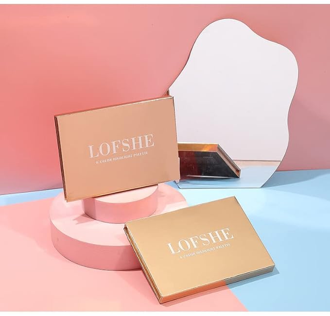 6 Colors Highlighter Makeup Face Palette, Shiny Glow